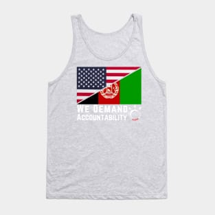 PER 53 white text (BACK) DEMAND ACCOUNTABILITY Tank Top